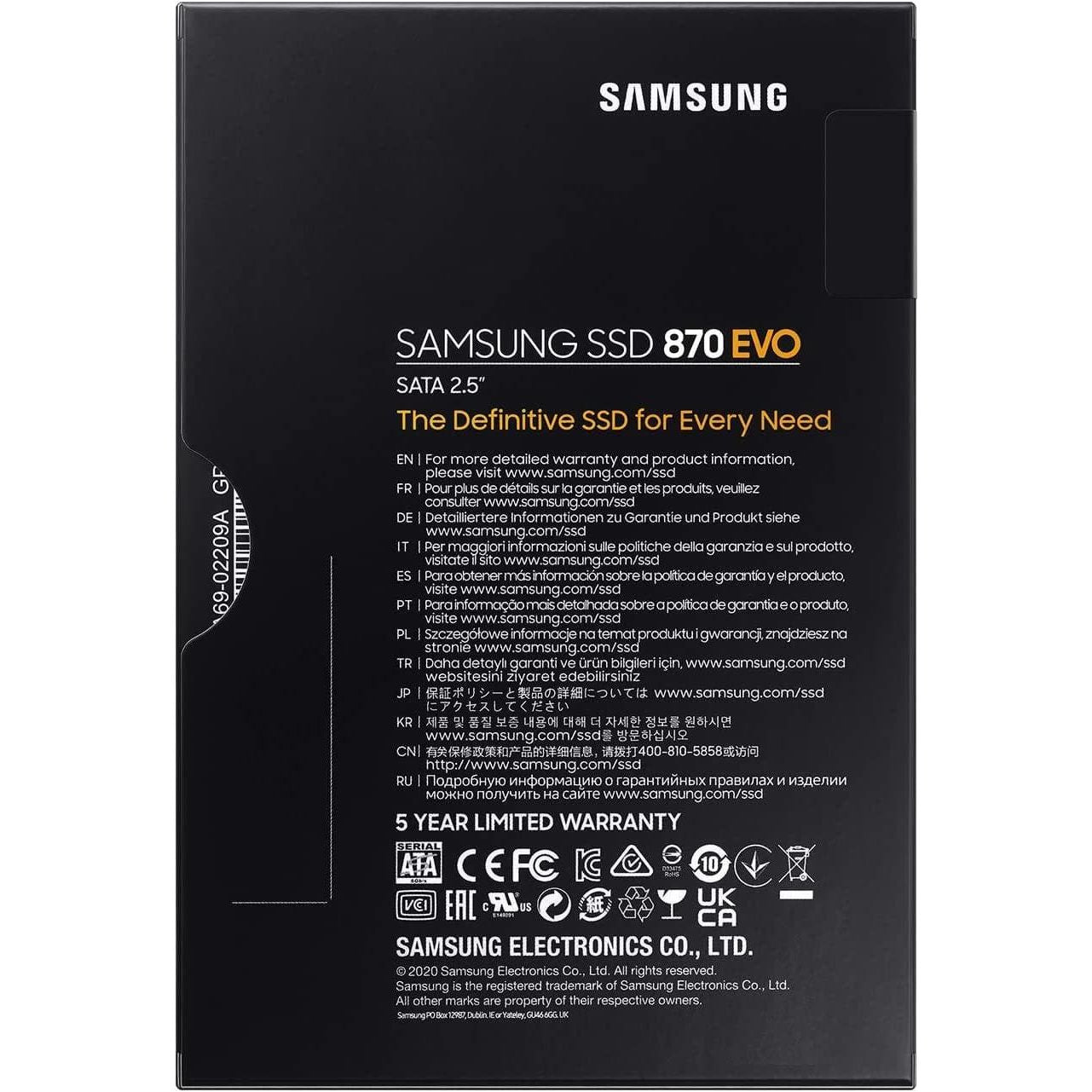 Buy Samsung,Samsung 870 EVO 2TB 2.5” SATA SSD/Solid State Drive MZ-77E2T0 - Gadcet.com | UK | London | Scotland | Wales| Ireland | Near Me | Cheap | Pay In 3 | Hard Drives